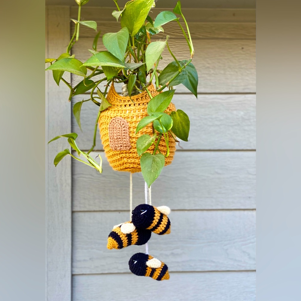 Handmade Cute as Can Bee Hanging Planter